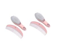 BESPORTBLE 2 Sets Brush and Comb Pink Newborn Soft Massage Comb Static Hairbrush Kit for Scalp Care