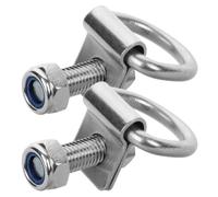 BESPORTBLE 2 Sets D Ring Anchor Tie down Trailer Parts Galvanized Iron 14mm Hole with M10x40 Screws for Truck Luggage Cargo Operations Emergency Operations