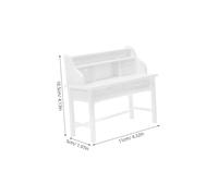 BESPORTBLE 2 Sets Dollhouse Doll House Drawer Dollhouse Furniture Mini Writing Desk for White Plastic