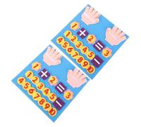 BESPORTBLE 2 Sets Felt Cognitive Math Boards for Addition and Subtraction Educational Smooth Felt Material Easy-grip Design for Early Learning and Arithmetic Practice