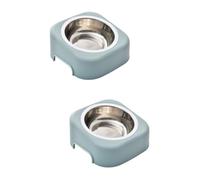 BESPORTBLE 2 Sets Grey Hanging Pet Bowl for Cage Raised Cat Feeder Ceramic Cat Food and Water Feeder Pet Drinking Bowl
