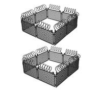 BESPORTBLE 2 Sets Miniature War Scene Fence Black Plastic DIY Model Fences for Garden Prison and Military Layouts Flexible Micro Landscape Barriers for Detailed Scene Building