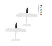 BESPORTBLE 2 Sets of Foam Airplane Toys Throwing Flying Gliders for Kids Diy Pattern Coloring
