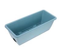 BESPORTBLE 2 Sets Rectangular Window Planter Boxes with Trays for Gardening, Resin Plant Pots with Drainage Holes, Suitable for Miniature Roses and Silk Geraniums, for Outdoor Use