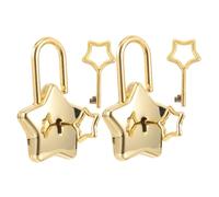 BESPORTBLE 2 Sets Shape Mini Padlock Lightweight Decorative Locks with Keys for Notebooks Diaries Jewelry Boxes Backpacks Suitcases DIY Craft Accessory