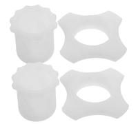 BESPORTBLE 2 Sets Silicone Microphone Ring Set with Glow the Dark Anti Roll Rings for Microphone Bottom Rod Sleeves, Compact and Easy Installation for Stages and Bars