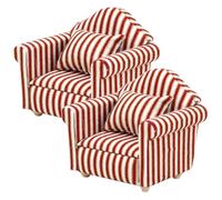 BESPORTBLE 2 Sets Simulation Sofa Model Mini House Sofa Prop Doll House Living Layout Prop