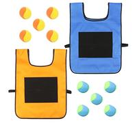 BESPORTBLE 2 Sets Sticky Ball Vest Outdoor Interactive Game for Parent Fun Enhances Hand Eye Coordination Motor Skills Social Skills Includes Sticky Balls for Active Play Random Color