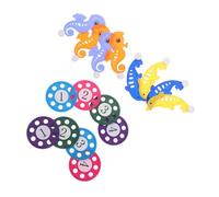BESPORTBLE 2 Sets Underwater Pool Set for Diving Disc Animal Figures Including Seahorse and Dolphin Challenges for Learning Team Play and Dive Training Games
