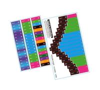 BESPORTBLE 2 Sheets Kalimba Note Stickers Note Thumb Piano Lightweight Scale Decals Easy to Apply and Remove Bright Color Musical Learning Tool for Beginners