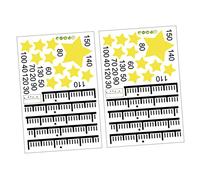 BESPORTBLE 2 Sheets Self-Adhesive Star Height Wall Stickers for Kids PVC Growth Chart with No Peculiar Smell, to Decorate Your Room and Record The Child's Growth
