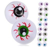 BESPORTBLE 20 Pcs Halloween Fake Eyeballs Bouncing Mixed Color Plastic Eye Balls Halloween Prop Decoration for Party Favors and Spooky Home Decor