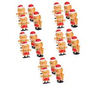 BESPORTBLE 20 pcs Wind Up Gingerbread Man for Portable Christmas Playthings Safe Lightweight Material Fun Crawling Walking Gift