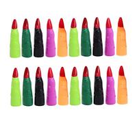 BESPORTBLE 20 Pieces Witch Finger Fake Nails for Halloween Costume Props Colorful Halloween Accessories Black Orange Purple Dark Green for Parties and Role Playing