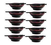 BESPORTBLE 20 Sets Miniature Japanese Ramen Cooking Bowls with Tiny Chopsticks and Colorful Dish Models Plastic Dollhouse Kitchen Accessories for Pretend Play and DIY Crafts