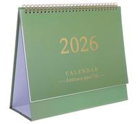 BESPORTBLE 2026 Desk Calendar Small Monthly Planner, Stand Up Desktop Calendar for Office Home Scheduling And Time Planning, Lightweight Paper Desk Organizer Olive Green