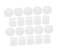 BESPORTBLE 20Pcs Acrylic Blank Dice Rounded Corner Six Sided Math Learning Cubes for Teaching DIY Educational Props Smooth Surface Safe for Hand Use