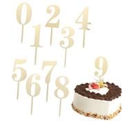 BESPORTBLE 20Pcs Acrylic Number Cake Toppers Birthday Anniversary Decorations Sturdy Reusable Cake Picks for Celebrations Easy to Use for Various Occasions
