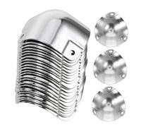 BESPORTBLE 20pcs Aluminum Alloy Tool Box Corner Protectors Bowl Shaped Edge Guards for Flight Cases Travel Cargo Protection Multipurpose Decorative Corners