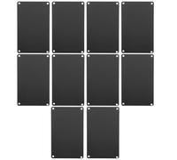 BESPORTBLE 20pcs Black Aluminum Rectangle Name Plates with 4 Holes for Engraving Blanks, High-end Sturdy Metal Tags Suitable for Office Desks and Industries,
