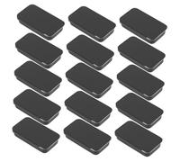 BESPORTBLE 20pcs Box Tinplate Push-pull Box Wicker Storage Basket Charcuterie Bathroom Storage Unit Tape Buttons Record Container Boxes Removable Lids Pantry With Lid Black