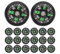 BESPORTBLE 20pcs Button Compass: Oil Filled Mini Pocket Compass for Hiking Outdoor Camping Navigation and Boating - Survival Bracelets Button