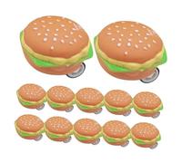 BESPORTBLE 20pcs Cartoon Burger Pull Back Cars Friction Powered Car Mini Vehicles for Boys and Hand-eye Coordination Development