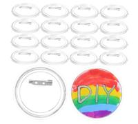 BESPORTBLE 20pcs Clear Acrylic Button Pins Blank Pin Back Badges for DIY Crafting Photo Display Scratch Resistant Transparent Badge Supplies for Custom Artwork and Logo Showcase