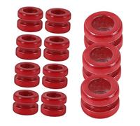 BESPORTBLE 20pcs Colored Guitar String Beads Metal Tail Beads for Electric Bass and Acoustic Guitars Precision Engineered Components for Enhanced Tone and Sustain Red Color