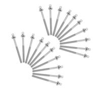 BESPORTBLE 20pcs Drum Kit Tension Rods Stainless Steel Screws Drum Hardware Accessories for Snare Replacement with Sturdy Corrosion-resistant Construction