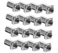 BESPORTBLE 20pcs Drum Swivel Nuts for Tom Lug Floor Drum Replacement Parts Iron Material Dirt Resistant and Practical Function Delicate Shape Suitable for Maintenance and Repair