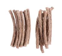 BESPORTBLE 20Pcs Fire Rope Starter Flint Steel Kit Works Outdoors Cord Camping Outdoor Gear 20pcs Natural Starting Hemp Wax Infused Braided for Hiking Beeswax Fuse Wick Durable Barbecue Survival