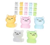 BESPORTBLE 20pcs Glowing Japanese Cat Figures Miniature Resin Cat Statues Micro Landscape Ornaments for Miniature Lovers