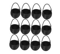 BESPORTBLE 20pcs Halloween Mini Cauldrons Small Plastic Candy Kettles Scene Accessories for Party Decor Portable DIY Scene Props for Haunted Houses and Camping