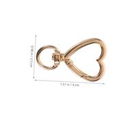 BESPORTBLE 20pcs Heart Swivel Keychain Buckles Lightweight Zinc Alloy Spring Snap Clips for Jewelry Making Bag Purse Accessories Heart Shape Clasps for Daily Use and
