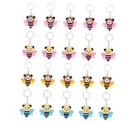 BESPORTBLE 20pcs Keyring Key Holder Keyring Bee-shaped Pvc Pendant Bag Decor Backpack Accessory