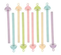BESPORTBLE 20pcs Macaron Color Plastic Bird Perches with Hanging Hook Horizontal Cage Perch Stand for Small Birds Easy Install Parakeet and Cockatiel Cage Accessory Promotes Climbing and Claw