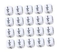 BESPORTBLE 20pcs Math Teaching Dice Set Rounded Edge Learning Aid for Classroom Educational Games and Party Use Lightweight Reusable Mathematical Dice for Critical Thinking Development