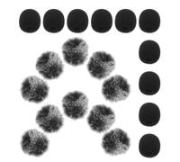 BESPORTBLE 20pcs Microphone Windscreen Set with 5 Furry Muffs and 10 Sponge Sleeves, Lavalier Mic Windproof Covers for Stage, Festival, Conference, and Outdoor Use