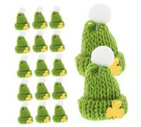 BESPORTBLE 20pcs Mini St Patrick's Day Hats for Crafts Small Irish Themed Decorations Green Knit Costume Accessories for Dolls and Plants for Parties and Celebrations