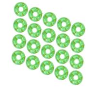 BESPORTBLE 20pcs Mini Swim Rings PVC Dollhouse Decor Small Floating Ornaments Cute Tiny Swim Ring Accessories for DIY Miniature Scene Decoration Green