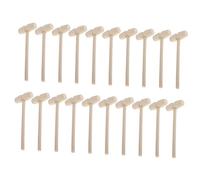 BESPORTBLE 20pcs Mini Wooden Hammer Unfinished Wood Crab Mallets for Safe Hammering for Pretend Play Montessori Activities and Creative Crafts