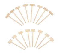 BESPORTBLE 20Pcs Mini Wooden Lottery Hammers for Multi Purpose Mallets for Shellfish Cracking and Hammering Games Enhance Hand Eye Coordination and Creativity