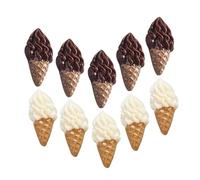 BESPORTBLE 20Pcs Miniature Ice Cream Charms Simulation Dessert Ornaments for Dollhouse DIY Decoration Bright Color Model for Tiny House and Mini Scene Enhancement