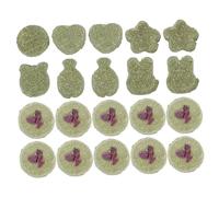 BESPORTBLE 20pcs Pet Molar Grass Cake Rabbit B Chinchilla Bunny Hamster Chew Bunny Treats Pet Molar Treats Pet Grass Biscuits Grass Cookie Animals Chew Green