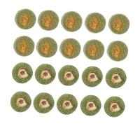 BESPORTBLE 20pcs Pet Molar Treats Bunny Hamsters Molar Rabbit Grass Biscuits Chinchilla Hamsters Biscuits Cookie for Rabbit Guinea Pig Snacks Small Pet Food Green Grass