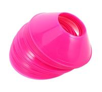 BESPORTBLE 20pcs Pink Agility Training Soccer Cones Plastic Discs for Football Basketball Skating Drills Compact Stackable Markers for Speed Coordination Exercises