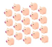 BESPORTBLE 20pcs Pink Resin Tiny Piggy Statues for Desktop Decoration