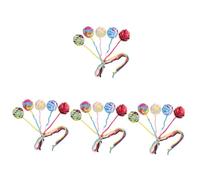 BESPORTBLE 20pcs Plush Cat Teasing Wool Bell Design Interactive Indoor Cat for Cute Kitten Teaser Gradient Colors White Green Red