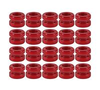 BESPORTBLE 20Pcs Precision Metal Guitar String Ball End Beads in Red for Acoustic and Classical Guitars - Colour-Coded String Accessories for Pitch Recognition and Tone Upgrade